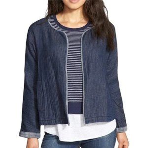 Eileen Fisher Dark Blue Jean Jacket